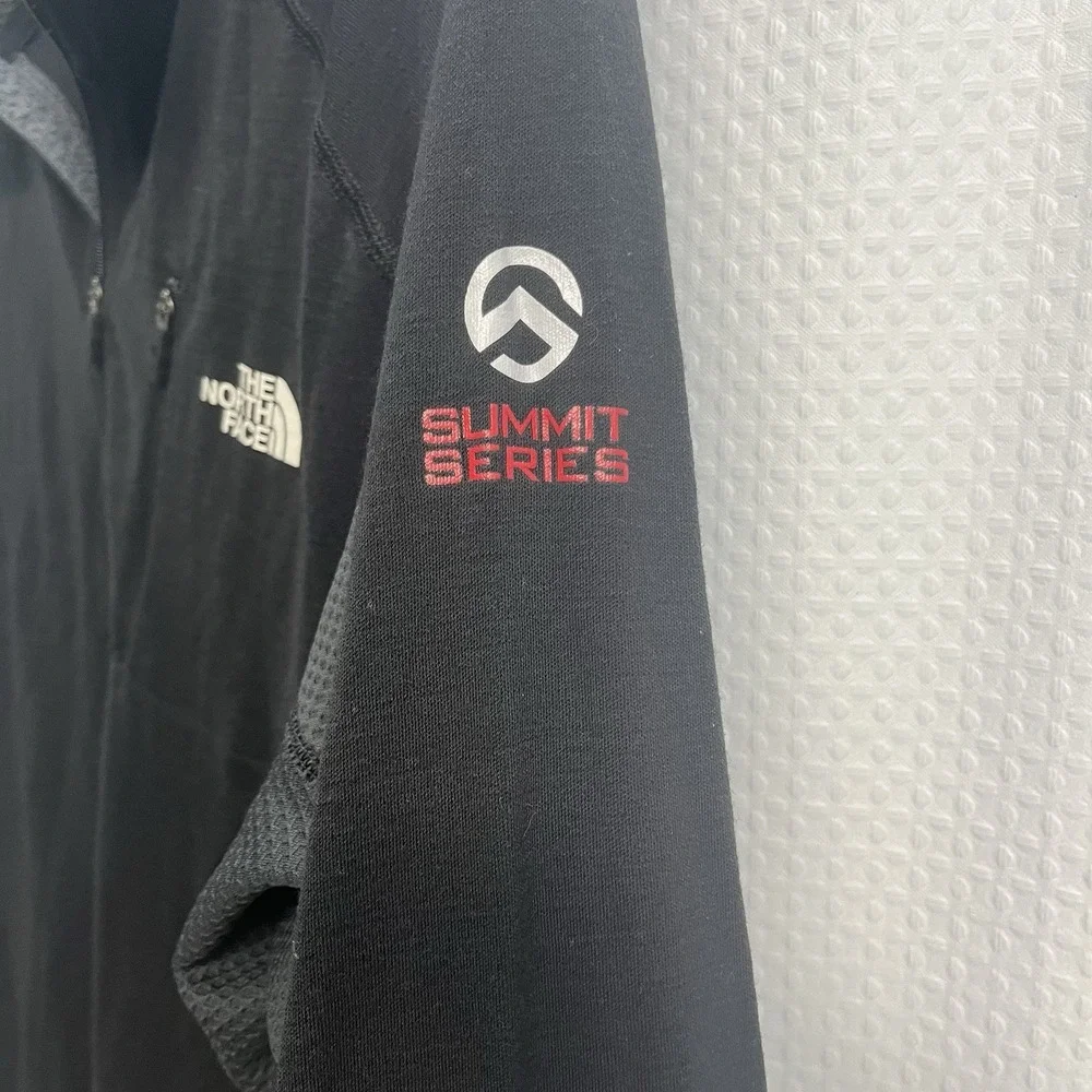The North Face Summit Series Black 1/4 Zip Wool‎ Blend Pullover Large Hiking